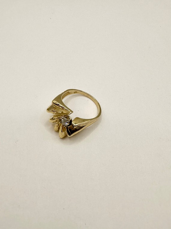 14k gold and diamond ring - image 3