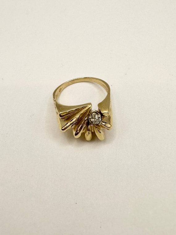 14k gold and diamond ring - image 2