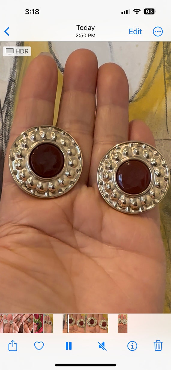 Large he disc earrings