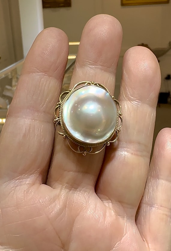 Vintage mabe Pearl ring