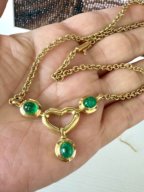 Emerald heart necklace