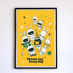 Choose Joy Every Day, Happy Home Quote Art Print, Inspirational Wall Art, Positivity Home Decor, Uplifting Family Print, Housewarming Gift