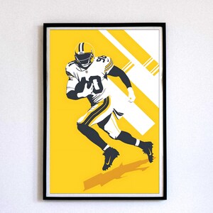 Retro NFL Football Wall Art – Vintage Sports Decor, Football Illustration, Retro Football Print, Classic Football Artwork, Unique Home Decor