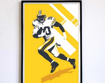Retro NFL Football Wall Art – Vintage Sports Decor, Football Illustration, Retro Football Print, Classic Football Artwork, Unique Home Decor
