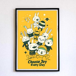 Choose Joy Every Day, Happy Home Quote Art Print, Inspirational Wall Art, Positivity Home Decor, Uplifting Family Print, Housewarming Gift