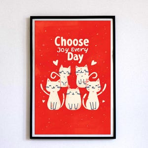 Choose Joy Every Day, Happy Home Quote Art Print, Inspirational Wall Art, Positivity Home Decor, Uplifting Family Print, Housewarming Gift