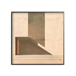Abstract Architecture Wall Art – Modern Building Print, Geometric Cityscape, Contemporary Home Decor, Minimalist Urban Artwork