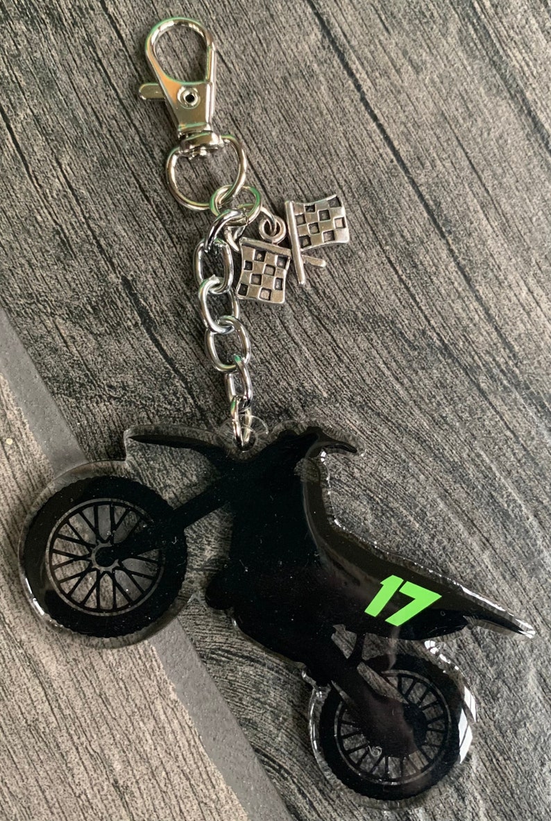 Dirt Bike Keychain - Etsy