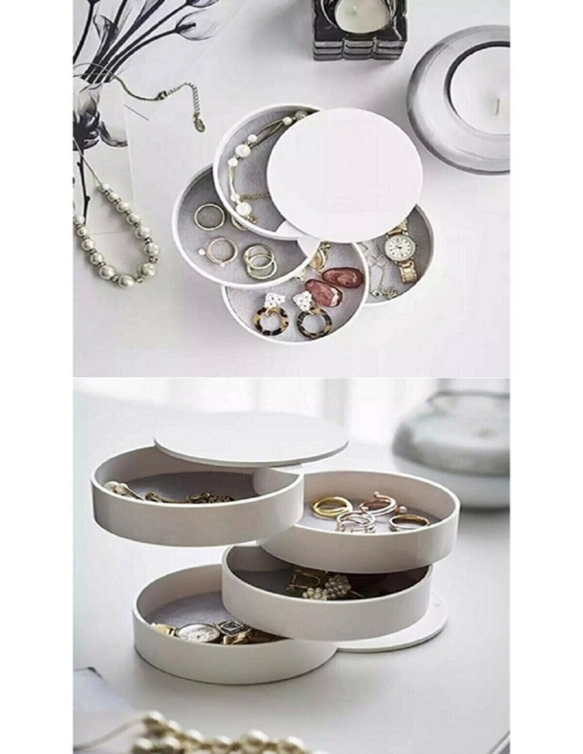 Jewelry Box 4 Tier Rotating Jewelry Organizer - Etsy