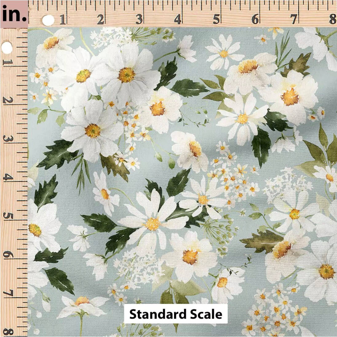【AAKE】DAISY COTTON PT Premium Quality Cotton Fabric by the Yard Flower Fabric 44
