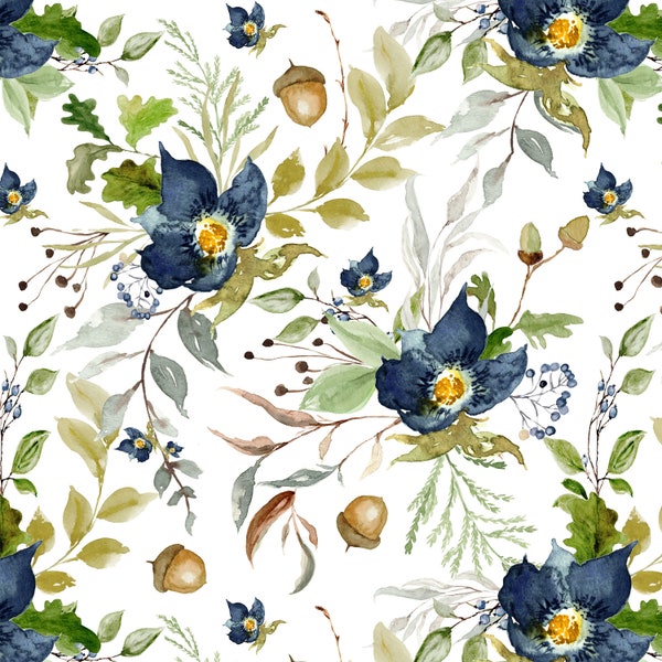 Floral Knit Fabric Etsy