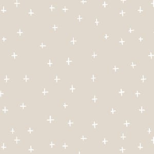 Mod Plus Sign in Neutral Fabric, Minimalist, Gender Neutral Nursery, Kona Cotton, Cotton Sateen, Knit, Linen Canvas Fabric by the Yard