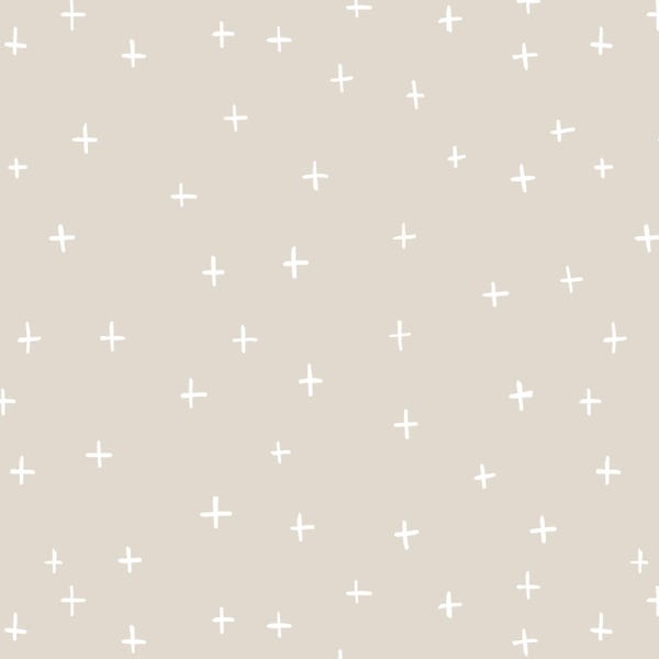 Mod Plus Sign in Neutral Fabric, Minimalist, Gender Neutral Nursery, Kona Cotton, Cotton Sateen, Knit, Linen Canvas Fabric by the Yard