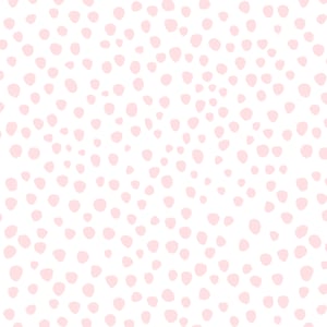 Pink Bubblegum Dots Fabric by the Yard, Polka Dot Coordinate, Speckles, Minimalist, Quilting Cotton, Organic Sateen, Rib Knit, Home Decor