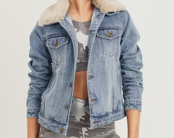 Biker-Chic Jeansjacke