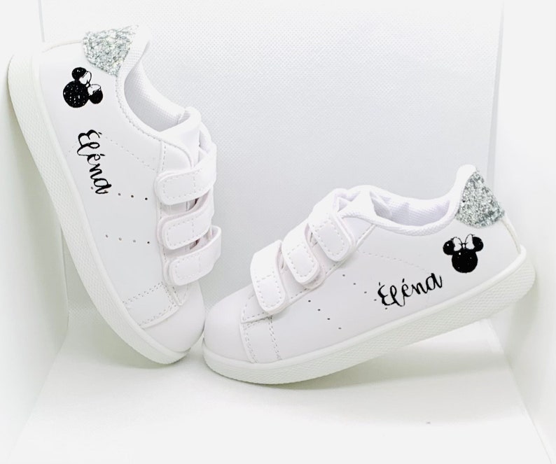 Personalized silver sneakers image 2