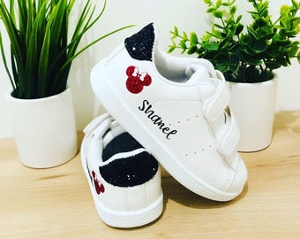 Baskets personnalisées Black/strass