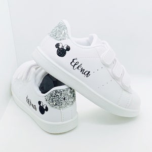 Personalized silver sneakers image 3