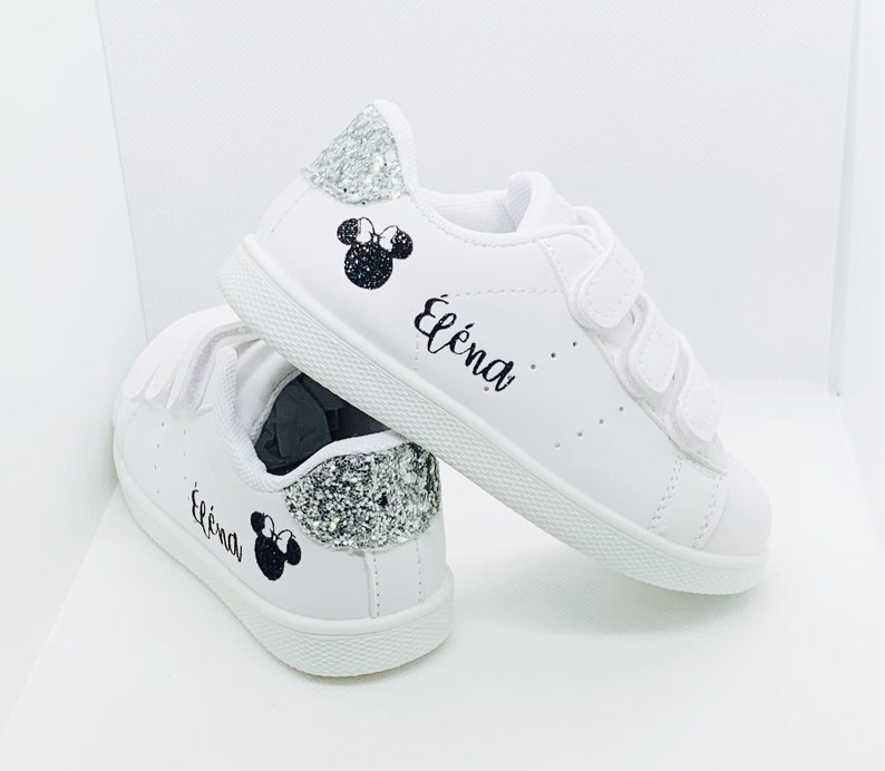 Personalized silver sneakers image 3