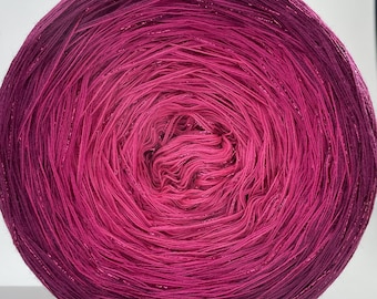 3 ply, Gradient Cake Yarn, Ombre Yarn Cake, Color Change yarn, Ombre Yarn, Cotton/Acrylic .416A