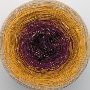 3 ply, Gradient Cake Yarn, Ombre Yarn Cake, Color Change yarn, Ombre Yarn, Cotton/Acrylic 289A