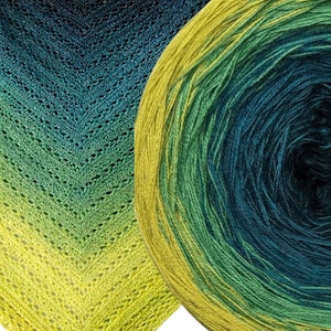 Soft Gradient Yarn Cake, Gradient yarn, Ombre yarn 50cotton/50%acrylic yarn cake.3 ply, 4 ply. 208