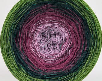 3 ply, Gradient Cake Yarn, Ombre Yarn Cake, Color Change yarn, Ombre Yarn, Cotton/Acrylic 127A