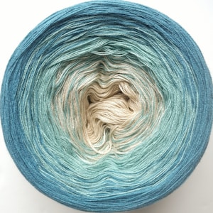 Gradient Yarn Cake, Ombre yarn, 3ply or 4 ply ,50cotton/50%acrylic yarn cake .163 - Agnes World Ombre Yarn