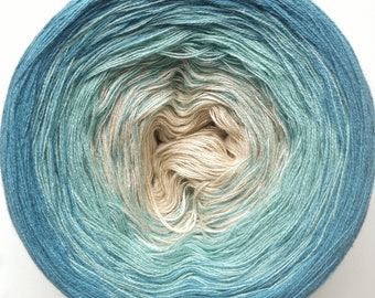 Gradient Yarn Cake 3-trådig/4-trådig – Blandgarn för virkning och stickning. Mjukt garn .163