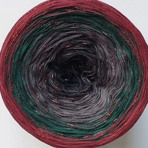 3 ply, Gradient Cake Yarn, Ombre Yarn Cake, Color Change yarn, Ombre Yarn, Cotton/Acrylic