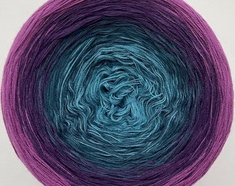 Gradient Yarn Cake, Ombre garnkaka, 3-trådig eller 4-trådig bomulls-/akrylgarnkaka. 359 - Agnes World Ombre Yarn.