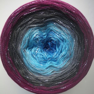 3 ply, Gradient Cake Yarn, Ombre Yarn Cake, Color Change yarn, Ombre Yarn, Cotton/Acrylic.195