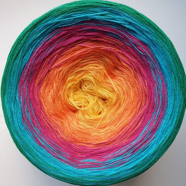 Gradient Yarn Cake, ombre effect yarn cake, 50cotton/50%acrylic yarn cake. 115 Crochet Knitting - Agnes World Ombre Yarn.