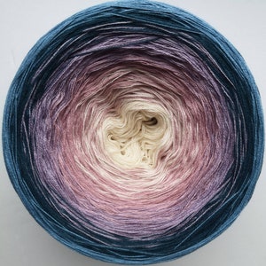Gradient Cake Yarn, Ombre effect yarn cake, Cotton / Acrylic yarn, Color Change yarn, 3 pl yarn. 105