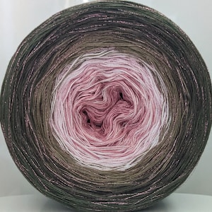 3 ply, Gradient Cake Yarn, Ombre Yarn Cake, Color Change yarn, Ombre Yarn, Cotton/Acrylic , 324A Sparkle yarn -Agnes World Ombre Yarn