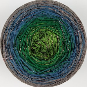3 ply, Gradient Cake Yarn, Ombre Yarn Cake, Color Change yarn, Ombre Yarn, Cotton/Acrylic.403