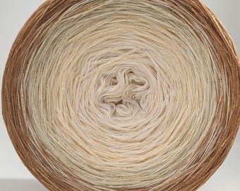 3 ply, Gradient Cake Yarn, Ombre Yarn Cake, Color Change yarn, Ombre Yarn, Cotton/Acrylic .292A