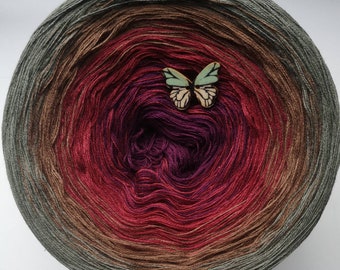 Gradient ombre Yarn Cake, ombre effect cake, 50cotton/50%acrylic yarn cake. 72 - Crochet, Knitting - Agnes World Ombre Yarn.