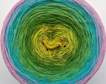 Gradient Yarn Cake, ombre effect yarn cake, 50cotton/50acrylic yarn cake.