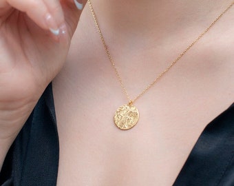 Terra, 14K Gold Plated 925 Sterling Silver Necklace, Water Resistant