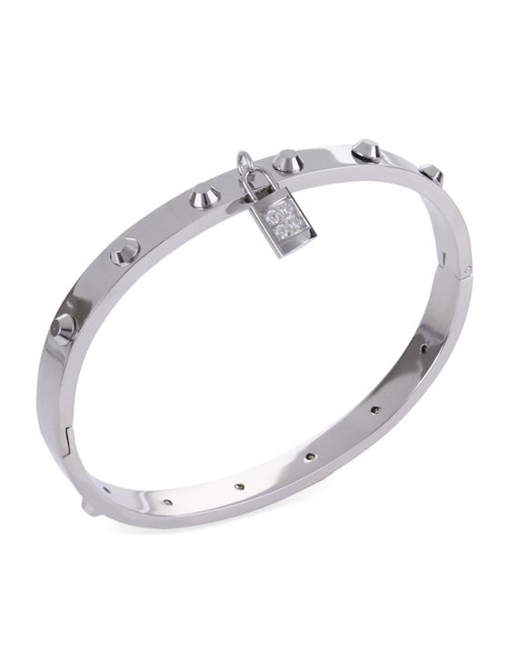 Kelly Lock Bangle Bracelet 18K Gold Plated Stainless Steel Silver Non Tarnish Water Resistant Christmas Gift Etsy