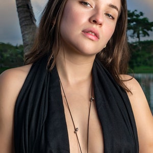 Polynesia Necklace , Silk Cord , Baroque Pearl Pendant , Gold Filled , Fresh Water Pearls , Long Necklace , Pearl Necklace, Mothers Day