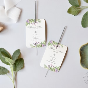 Tag Scintille Luminose Personalizzati | Coordinato Erbe Aromatiche | BloomingLab | Scintille Matrimonio