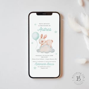 Invito Digitale Personalizzato per Battesimo, Compleanno, Comunione, Cresima, Laurea | BloomingLab