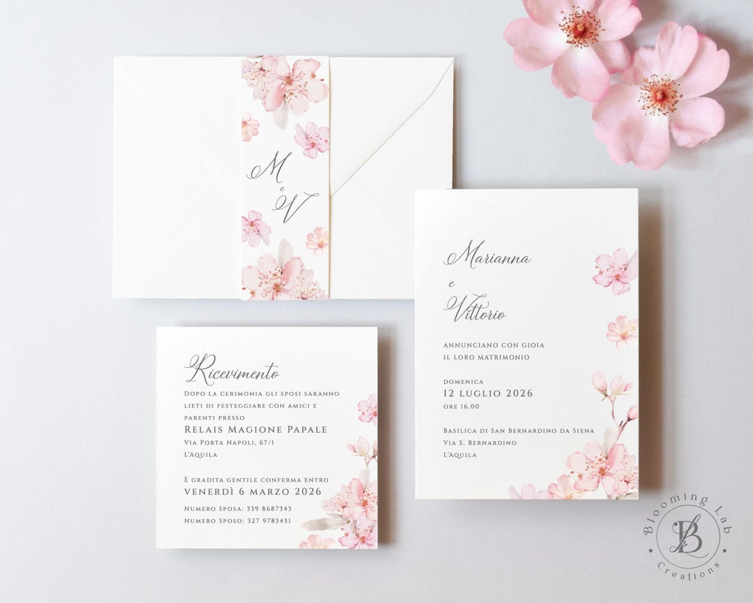 Wedding Invitations | Sakura Wedding Invitations | Handcrafted ...