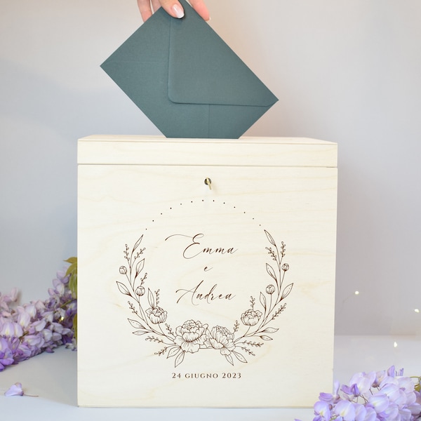 Boîte enveloppe de mariage | Coffret Lune de Miel | Laboratoire en fleurs