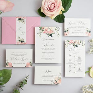 Partecipazioni di Matrimonio | Coordinato Rose | Partecipazioni Artigianali | Made in Italy | Inviti Nozze | BloomingLab