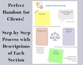 Cognitive Restructuring Printable Worksheet