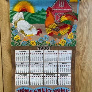 1986 Felt Calendar - Etsy