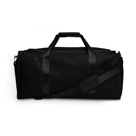 Premium All-black Travel Duffle Bag | Etsy